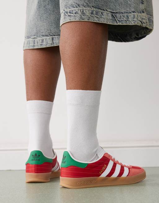 adidas gazelle silver green womens adidas - Womens Gazelle Lo Pro - Better Scarlet/Footwear White-Gum main image 1