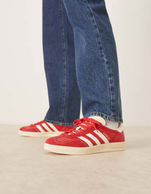 adidas gazelle silver green womens adidas LA Galaxy Gazelle Indoor Soccer Shoes (Red/Green)