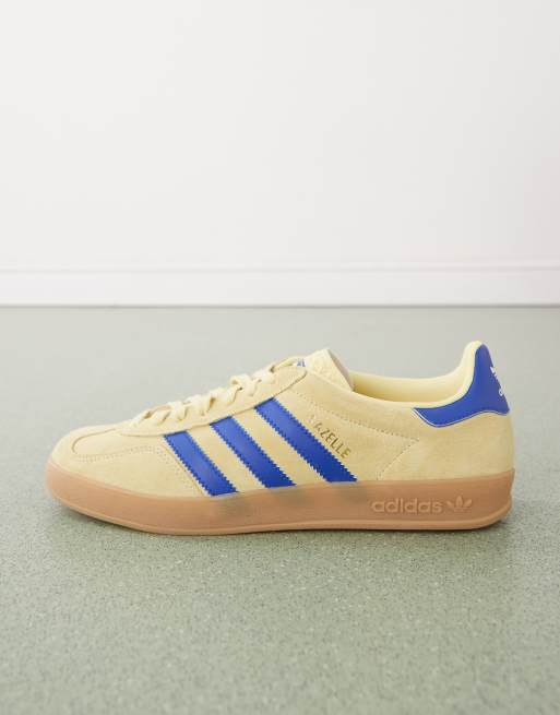 adidas Originals Gazelle Indoor sneakers in yellow and blue