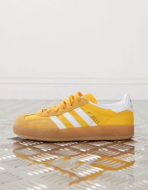 Adidas white gazelle trainers on sale