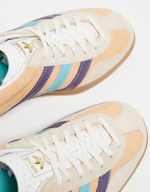 Adidas Gazelle Indoor Glow Orange Shadow Violet Off White 7.5