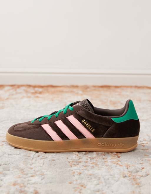 adidas Originals Gazelle Indoor trainers in brown and pink | ASOS