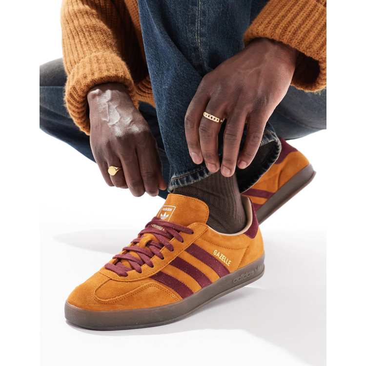 adidas Originals Gazelle Indoor trainers in brown ASOS