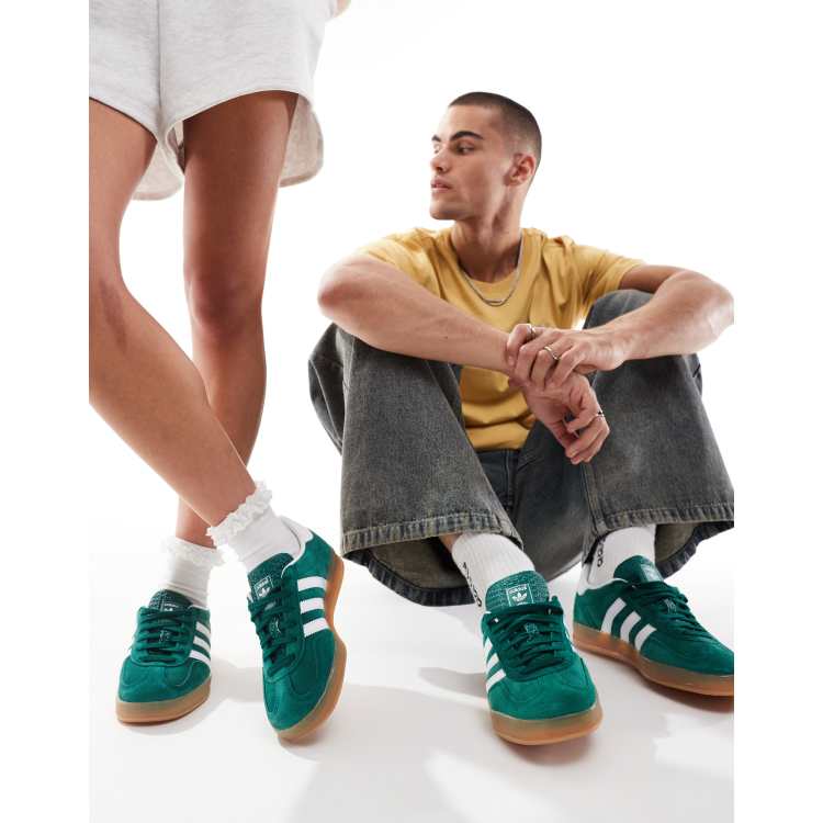 adidas Originals Gazelle Indoor trainers in green ASOS - Main Image