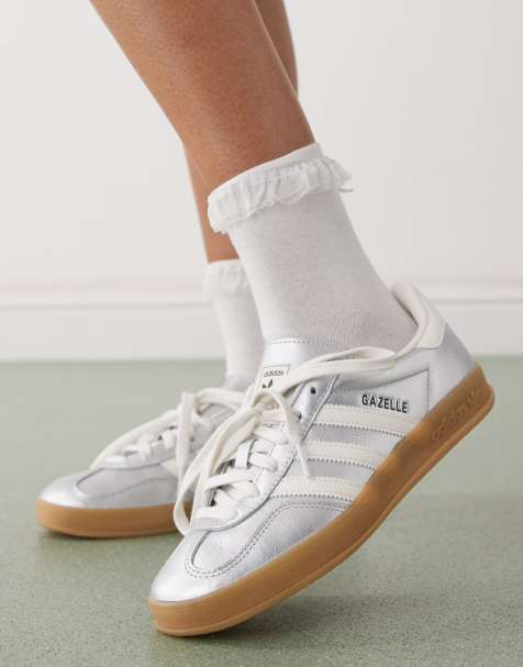 adidas Originals Gazelle Indoor trainers in mirror silver - view 1