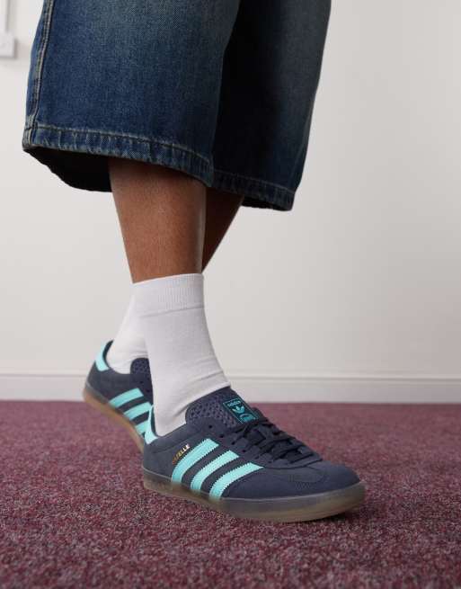 adidas gazelle silver green womens Gazelle Indoor Trainers in Shadow Navy | adidas Originals main image 1