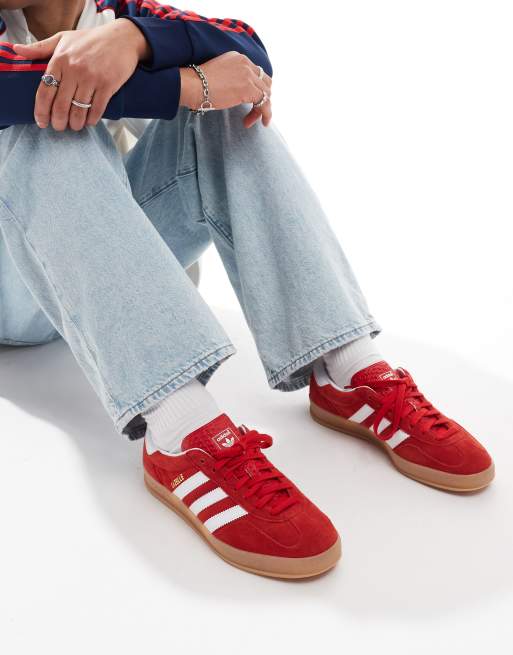 adidas Originals Gazelle Indoor trainers in red