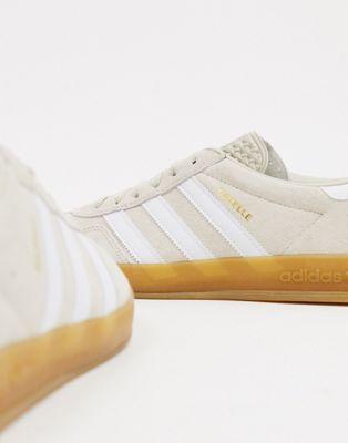 adidas originals gazelle indoor trainers in sand with gum sole