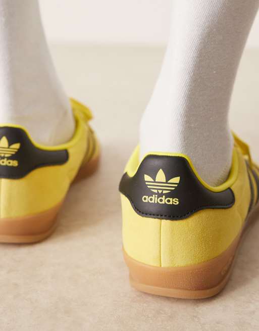 adidas Originals Gazelle Indoor trainers in yellow and black | ASOS