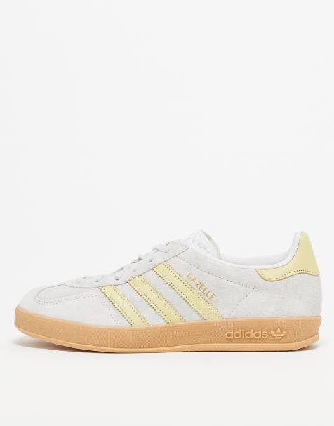 adidas Originals Gazelle Indoor unisex sneakers in silver and yellow - view 1