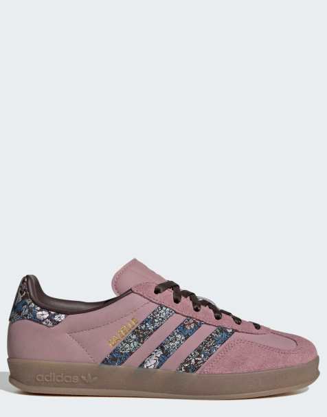 adidas Originals Gazelle indoor x liberty london shoes in magic mauve / aurora coffee - view 1