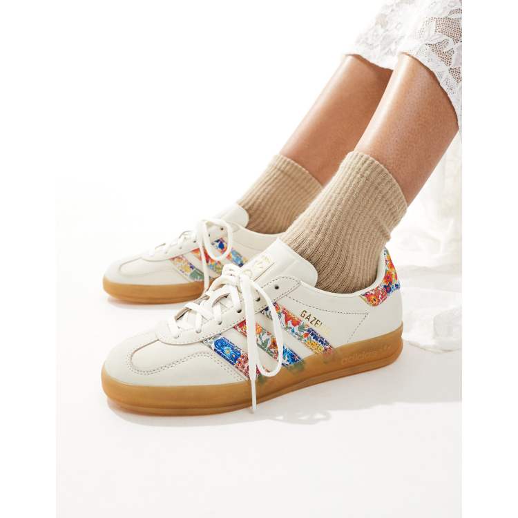 adidas gazelle silver green womens adidas Originals x Liberty London Women's Gazelle Bold