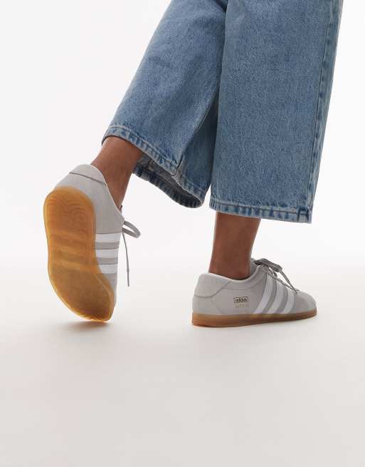 adidas Originals Gazelle Lo Pro trainers in grey and white