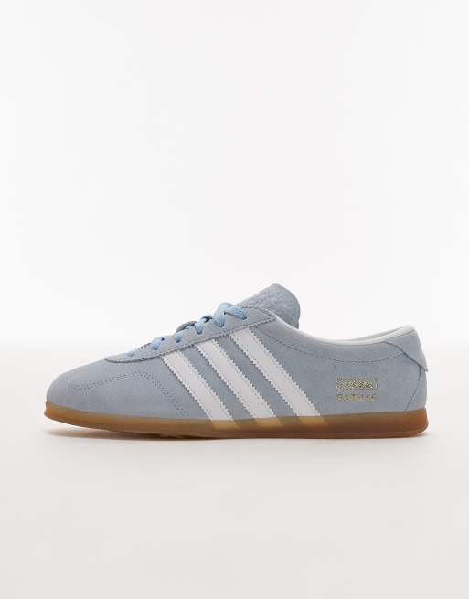 adidas Originals Gazelle Lo Pro trainers in light blue and white, 2 of 5