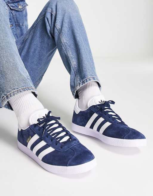 adidas Originals – Gazelle – Marinblå sneakers i collegestil - NAVY