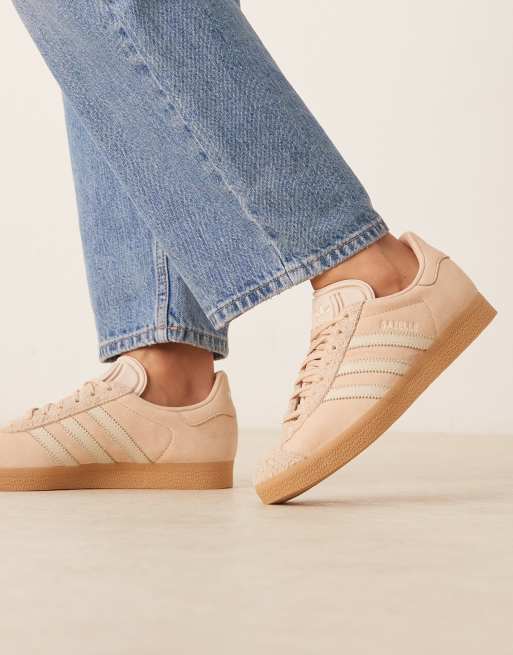 adidas Originals - Gazelle - Pudderfarvede og cremehvide indendørssneakers