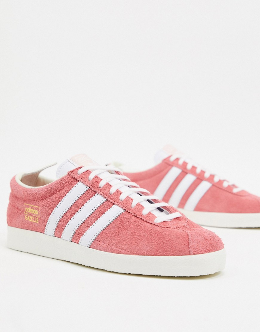 adidas Originals – Gazelle – Rosa vintagesneakers-Röd