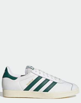Size 13.5 adidas Originals adidas Originals Gazelle shoes in core white / collegiate green shoes