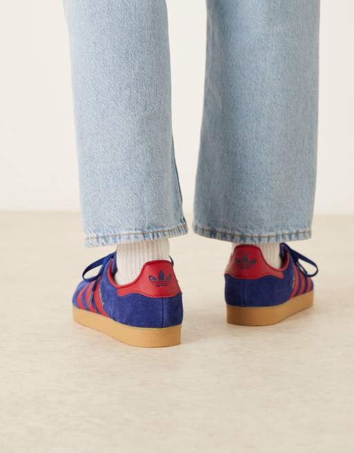 adidas Originals – Gazelle – Sneaker in Dunkelblau und Rot, 3 von 5