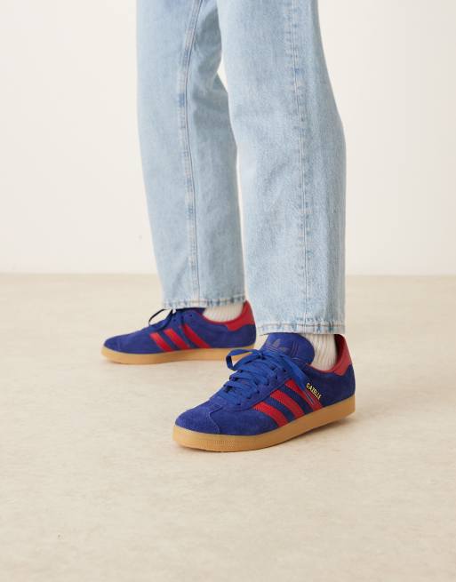 adidas Originals – Gazelle – Sneaker in Dunkelblau und Rot, 4 von 5
