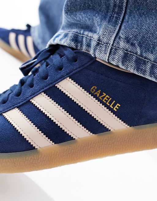 adidas Originals Gazelle Sneaker in Indigoblau und Taupe ASOS