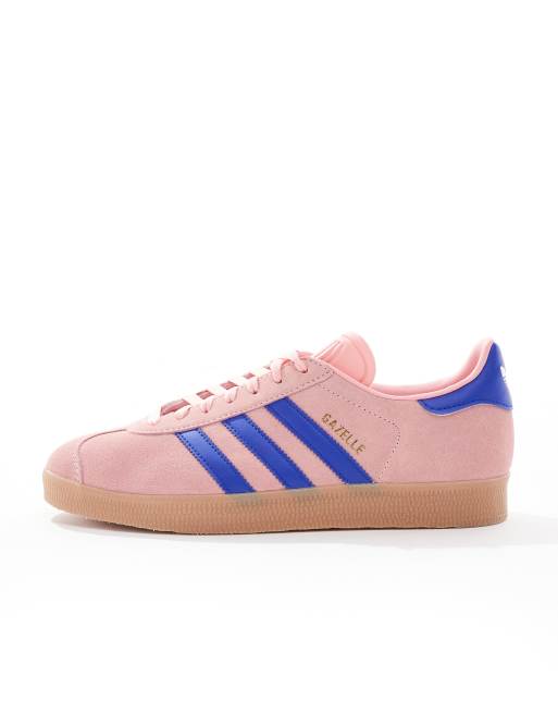 adidas Originals Gazelle Sneaker in Rosa und Blau mit Gummisohle ASOS