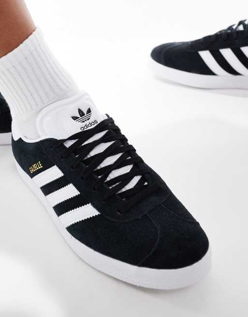 adidas Originals Gazelle Sneaker in Schwarz mit Detail in WeiB