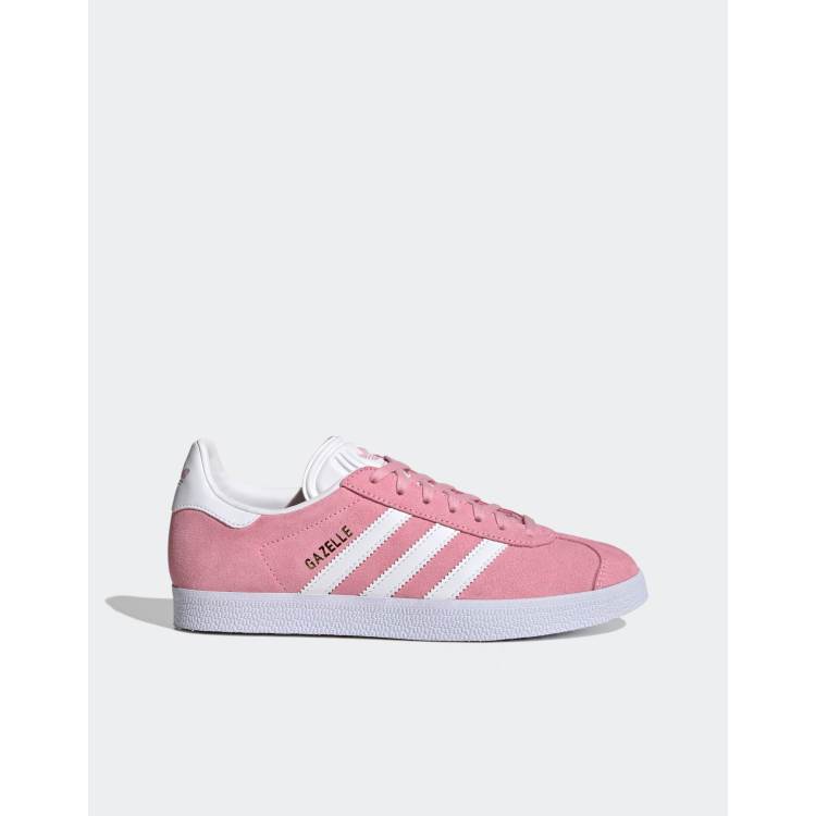 Adidas gazelle bianche e rosa sale