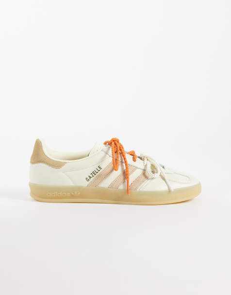 adidas Originals Gazelle sneakers i off white med dubbla snören - view 1