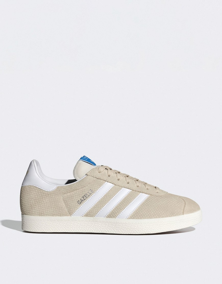Adidas Originals Gazelle Sneakers In Beige And White-neutral