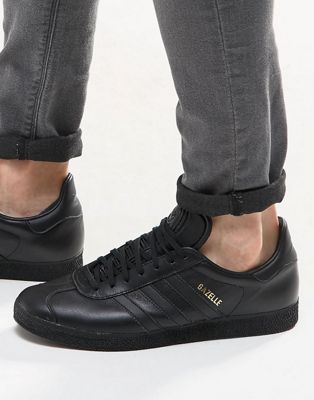 adidas gazelle black leather