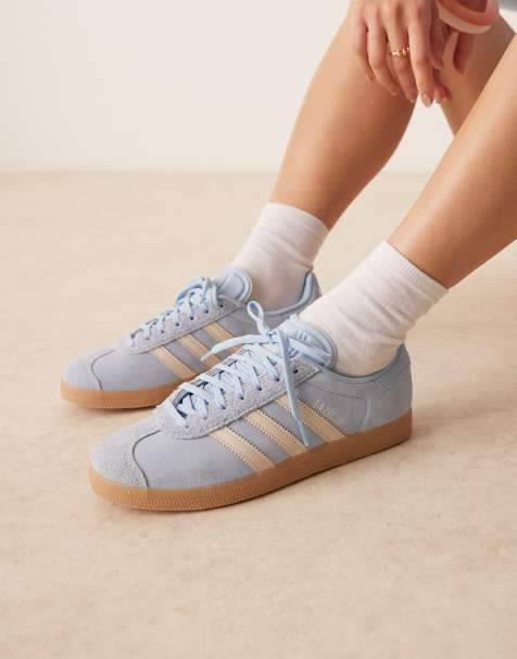 adidas Originals Gazelle sneakers in blue and cream - view 1