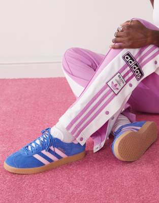 Adidas Originals Gazelle Sneakers In Blue And Pink