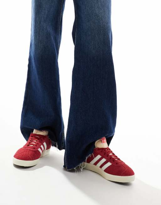 adidas Originals Gazelle sneakers in burgundy and white
