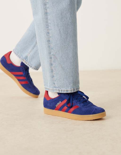 adidas Originals - Gazelle - Sneakers in donkerblauw en rood
