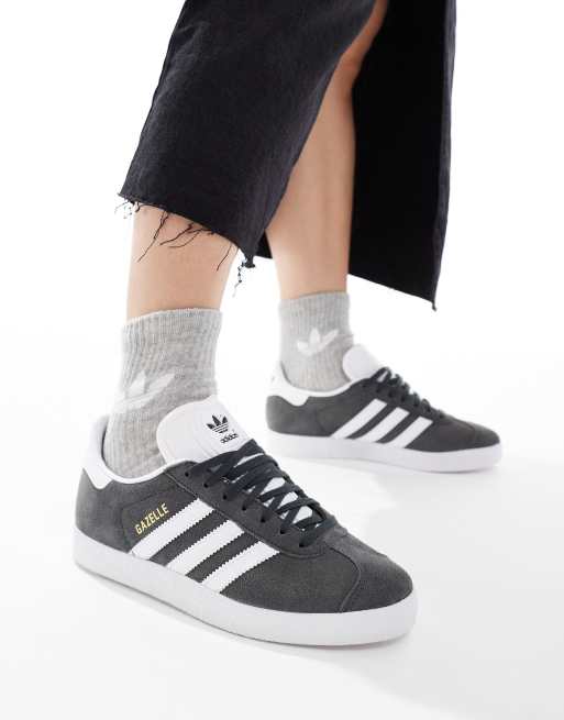 adidas Originals Gazelle sneakers in gray and white