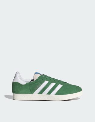 Gazelle sneakers in green and white