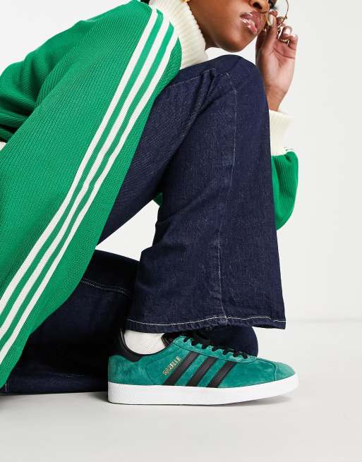 Adidas sneakers black and green sale