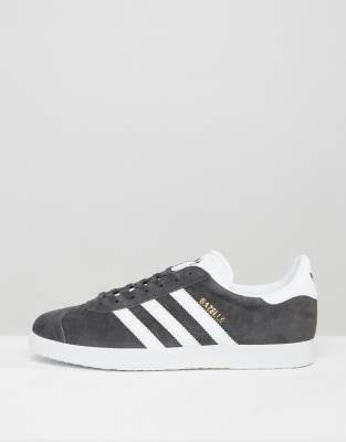 adidas gazelle trainers night grey carbon silver exclusive