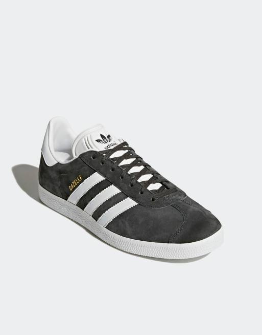 Grey and sale black adidas gazelle