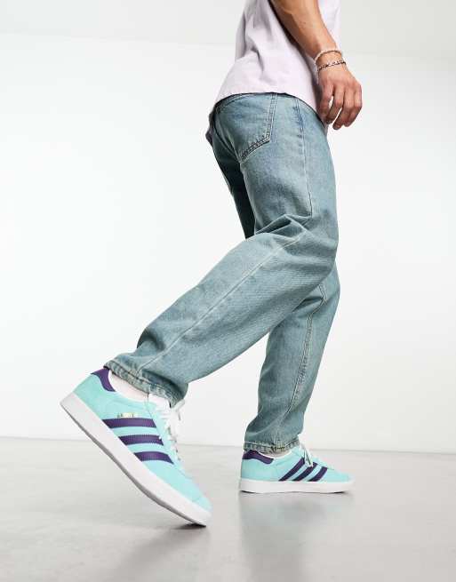 Adidas gazelle light blue cheap mens