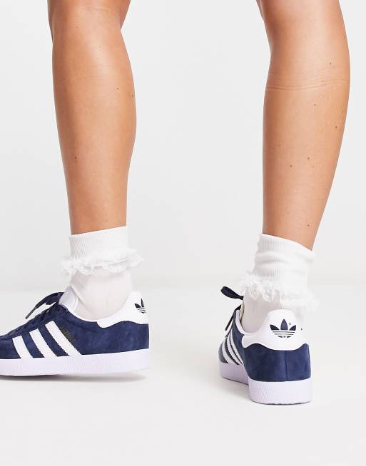 Adidas slip outlet on navy blue