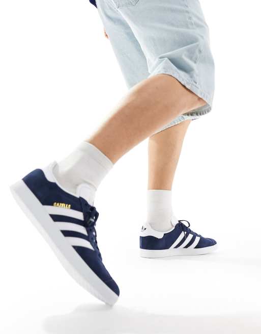 Adidas gazelle 2 navy/blue suede clearance trainers