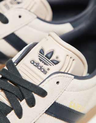 adidas Originals Gazelle sneakers in off-white and navy | ASOS
