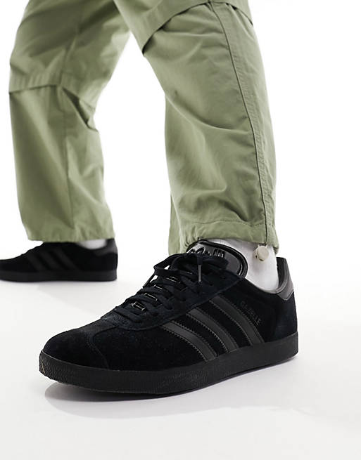 adidas Originals Gazelle Sneakers In Triple Black