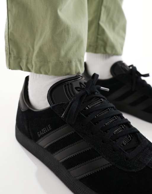 All black shop suede adidas gazelle