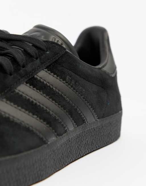 adidas Originals Gazelle Sneakers In Triple Black