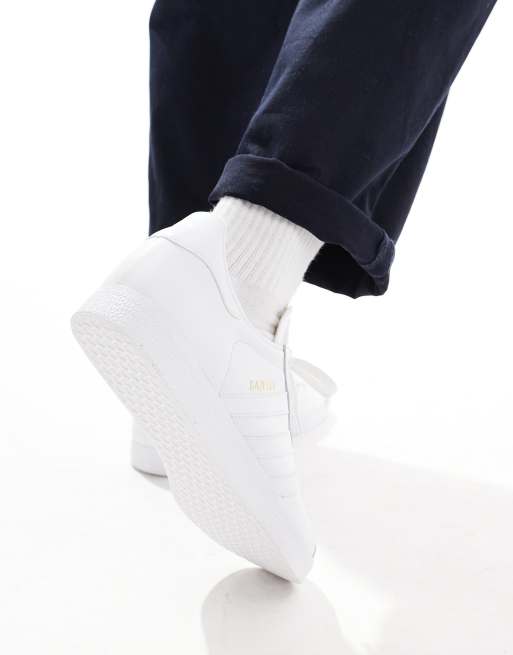 adidas Originals Gazelle sneakers in triple white