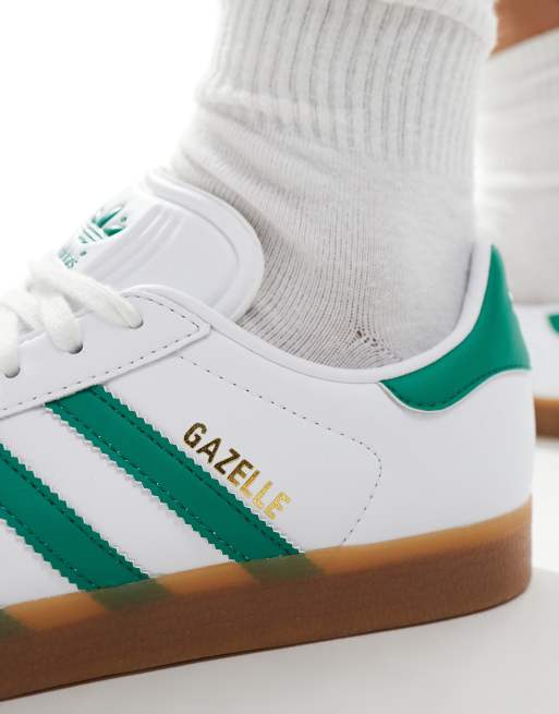 Green and white hot sale adidas gazelle