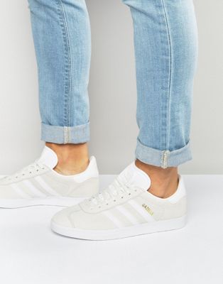 adidas originals gazelle sneakers in white